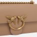 Сумка Pinko Mini Love Bag One Simply через плече з бронзовою фурнітурою в гладкій шкірі бежевий 21x14х6 см 100074A0F1D01Q