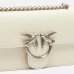 Сумка Pinko Mini Love Bag One Simply через плечо с серебряной фурнитурой в гладкой коже белый 21x14х6 см 100074A0F1Z14O