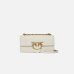 Сумка Pinko Mini Love Bag One Simply через плече з бронзовою фурнітурою в гладкій шкірі білий 21x14х6 см 100074A0F1Z14Q