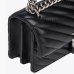 Сумка Pinko Mini Love Bag One Chevron через плече із срібною фурнітурою у стьобаній шкірі чорна 12x7х21 см 100074A0GKZ99O