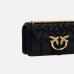 Cумка Pinko Tracolla Love Bag One Mini через плечо с бронзовой фурнитурой в стеганой коже черный 21.5x6х12.5 см 100074A1XHC99Q