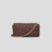 Cумка Pinko Tracolla Love One Mini через плечо с бронзовой фурнитурой комбинированная коже шоколад 21x7х13 см 100074A1XHL86Q