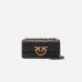 Cумка Pinko Love bag mini crossbody через плечо с бронзовой фурнитурой кожа черный 12x6х21 см 100074A1YBZ99Q