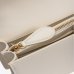 Сумка Pinko Classic Love Bag One Simply через плече з бронзовою фурнітурою в гладкій шкірі біла 17x7х27 см 100941A0F1Z14Q