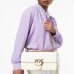 Сумка Pinko Classic Love Bag One Simply через плече з бронзовою фурнітурою в гладкій шкірі біла 17x7х27 см 100941A0F1Z14Q