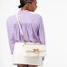 Сумка Pinko Classic Love Bag One Simply через плече з бронзовою фурнітурою в гладкій шкірі біла 17x7х27 см 100941A0F1Z14Q