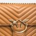 Сумка Pinko Love bag Classic One Chevron через плечо с бронзовой фурнитурой в стеганой коже бежевый 16x8х27 см 100941A0GKC83Q
