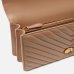 Сумка Pinko Love bag Classic One Chevron через плече з бронзовою фурнітурою у стьобаній шкірі темно бежевий 16x8х27 см 100941A0GKD01Q