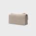 Cумка Pinko Love bag Classic One Chevron через плечо с бронзовой фурнитурой в стеганой коже серый 16x8х27 см 100941A0GKI68Q