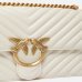 Сумка Pinko Classic Love One Chevron через плече з бронзовою фурнітурою в шкірі стьобаній білий 16x8х27 см 100941A0GKZ14Q