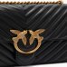 Сумка Pinko Classic Love Bag One Chevron через плече з золотою фурнітурою у чорній стьобаній шкірі 16x8х27 см 100941A0GKZ99Q