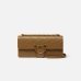 Сумка Pinko Love bag leather crossbody через плечо с бронзовой фурнитурой кожа оливковый 16x7х27 см 100941A1YBV68Q