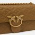 Сумка Pinko Love bag leather crossbody через плечо с бронзовой фурнитурой кожа оливковый 16x7х27 см 100941A1YBV68Q