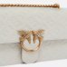Сумка Pinko Love bag leather crossbody через плечо с бронзовой фурнитурой кожа белый 16x7х27 см 100941A1YBZ14Q