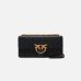Сумка Pinko Love bag leather crossbody через плече з бронзовою фурнітурою шкіра чорний 16x7х27 см 100941A1YBZ99Q