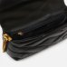 Сумка Pinko Baby Love Bag Puff через плече з бронзовою фурнітурою в чорній стьобаній шкірі 12x7х18 см 101584A1ETZ99Q