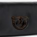 Сумка Pinko Classic Love Bag Click Puff через плече з бронзовою фурнітурою у гладкій шкірі чорна 19x9х26 см 101585A10FZ99B