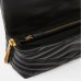 Сумка Pinko Classic Love Bag Click Puff через плече з бронзовою фурнітурою в чорній стьобаній шкірі 19x12х28 см 101585A1ETZ99Q