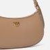 Сумка Pinko Mini Love Bag Half Moon Simply через плечо с бронзовой фурнитурой в гладкой коже бежевый 19x7х26 см 102790A0F1D01Q