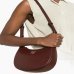 Сумка Pinko Half Moon Mini Fl Vitello Seta через плечо с бронзовой фурнитурой в гладкой коже бордовый 17x6х25 см 102790A0F1R49Q