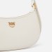 Сумка Pinko Mini Love Bag Half Moon Simply через плече з бронзовою фурнітурою у гладкій шкірі Біла 19x7х26 см 102790A0F1Z14Q