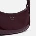 Сумка Pinko Patent Half через плечо с стразами в гладкой лакированой коже бордовый 25x7х16 см 102790A20GL86B