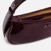 Сумка Pinko Patent Half через плечо с стразами в гладкой лакированой коже бордовый 25x7х16 см 102790A20GL86B