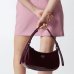 Сумка Pinko Patent Half через плечо с стразами в гладкой лакированой коже бордовый 25x7х16 см 102790A20GL86B