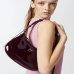 Сумка Pinko Patent Half через плечо с стразами в гладкой лакированой коже бордовый 25x7х16 см 102790A20GL86B