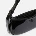 Сумка Pinko Patent Half через плечо с стразами в гладкой лакированой коже черная 25x7х16 см 102790A20GZ99B