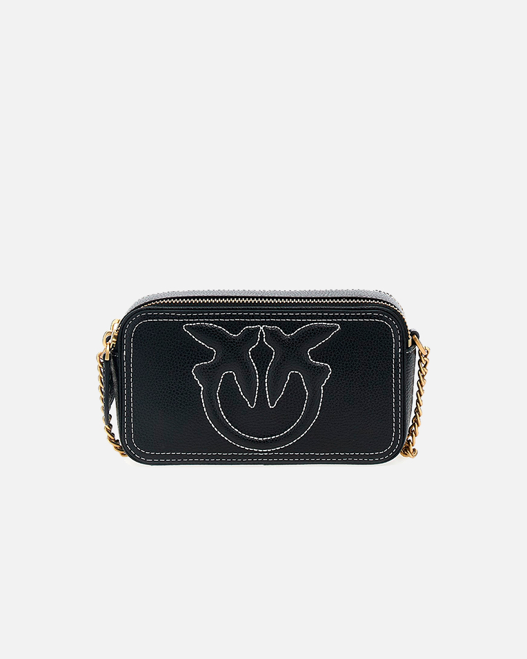 Cумка Pinko Tracolla Carrie Camera Case через плечо кожа черный 17.5x6х10 см 103799A1LFZ99Q