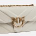 Сумка Pinko Classic Love Bag Classic Light через плечо с бронзовой фурнитурой в гладкой коже молочный 17x7x27 см 104549A26ZZ14Q