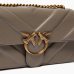 Сумка Pinko Love One Classic Light через плечо с бронзовой фурнитурой в стеганой коже серый 27x8х17 см 104549A2OSI68Q