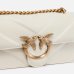 Сумка Pinko Love bag mini chevron-quilted через плечо с бронзовой фурнитурой кожа молочный 14x7х22 см 104550A26ZZ14Q