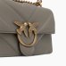 Сумка Pinko Love bag mini chevron-quilted через плече з бронзовою фурнітурою сірий шкіра 11x5х19 см 104550A2OSI68Q