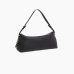 Сумка Pinko Saddle Bag Baguette через плече в гладкій шкірі із срібною фурнітурою чорний 34x12х17 см 105049A1ZXZ99E