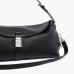 Сумка Pinko Saddle Bag Baguette через плече в гладкій шкірі із срібною фурнітурою чорний 34x12х17 см 105049A1ZXZ99E