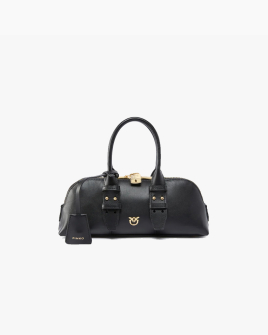 Сумка Pinko Escape Bag Baguette через плече у гладкій шкірі з бронзовою фурнітурою чорний 28x8х12 см 105334A0QOZ99V