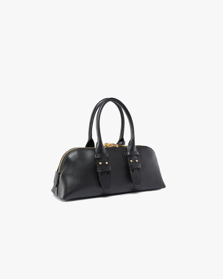 Сумка Pinko Escape Bag Baguette через плечо в гладкой коже с бронзовой фурнитурой черный 28x8х12 см 105334A0QOZ99V