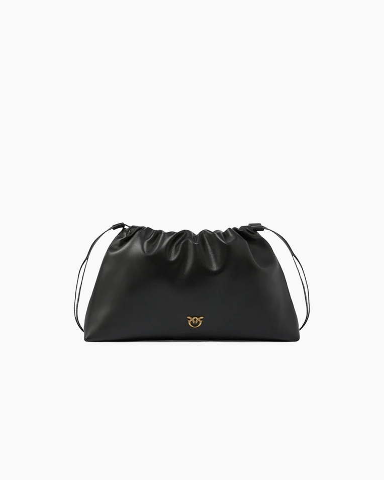 Сумка Pinko Maxi Clutch+Tracolla Sp через плечо в гладкой коже с бронзовой фурнитурой черный 36x8х24 см 105825A0QOZ99Q