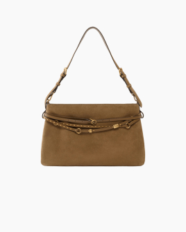 Сумка Pinko Belt Bag Big Suede через плече замша карамель 25x7х40 см 105903A0F6L17Q