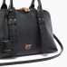 Сумка з гладкої шкіри Pinko  Bowling Bag Medium з бронзовою фурнітурою, чорна 30x13х23 см 105906A0QOZ99Q