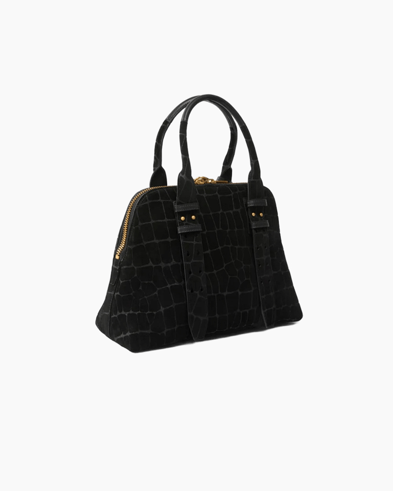 Сумка Pinko Bowling Bag Medium через плечо с нубука с бронзовой фурнитурой черный 38x13x32 см 105906A2YWZ99Q