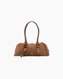 Сумка Pinko Bowling Horizontal Big Suede + Vitello Sb через плече замша карамель 24x11х38 см 106169A2JHL17Q Сумка Pinko Bowling Horizontal Big Suede + Vitello Sb через плече замша карамель 24x11х38 см 106169A2JHL17Q