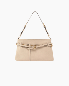 Сумка Pinko Belt Bag Big Suede через плечо замша бежевый 20x8х33 см 106176A0F6C50Q