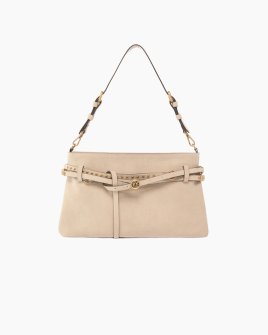 Сумка Pinko Belt Bag Big Suede через плечо замша бежевый 20x8х33 см 106176A0F6C50Q