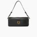 Сумка Pinko Click Soft Horizontal Handle Classic Vitello через плечо с бронзовой фурнитурой в гладкой коже черный 17x10х32 см 106178A0QOZ99Q