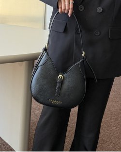 Сумка Ermanno Firenze Hobo Bunny small, через плечо черный 27x8х18 см 12402288