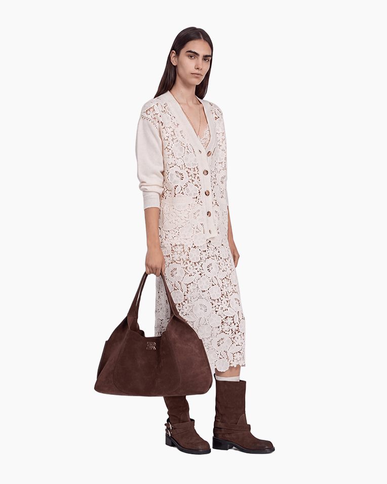 Сумка жіноча Ermanno Firenze Tote Candy Medium тоут замша коричневий 43x13х30 см 12402305