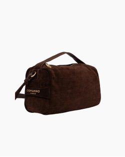 Сумка жіноча Ermanno Frienze Single Zip хобо замша коричневий 28х15х12 см 12402315